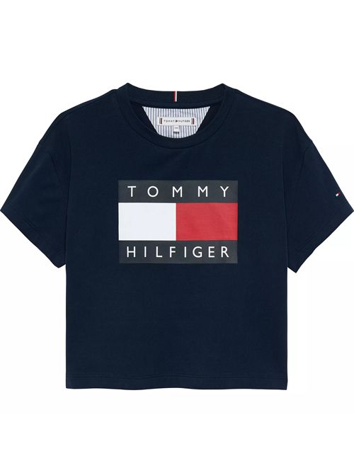 T-shirt blu logo TOMMY HILFIGER | KB10340C1G
